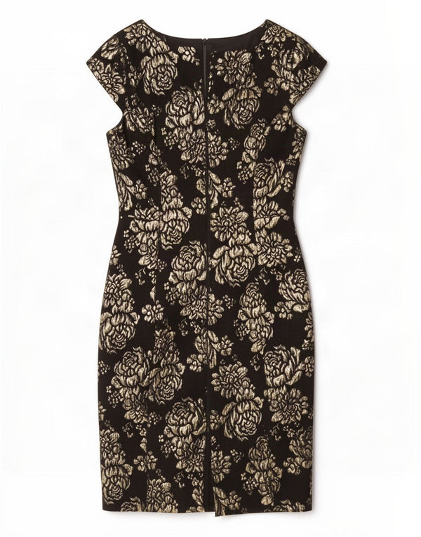 Hobbs Vestido tubo para mujer UK 40 Mediano Negro Floral Acrílico