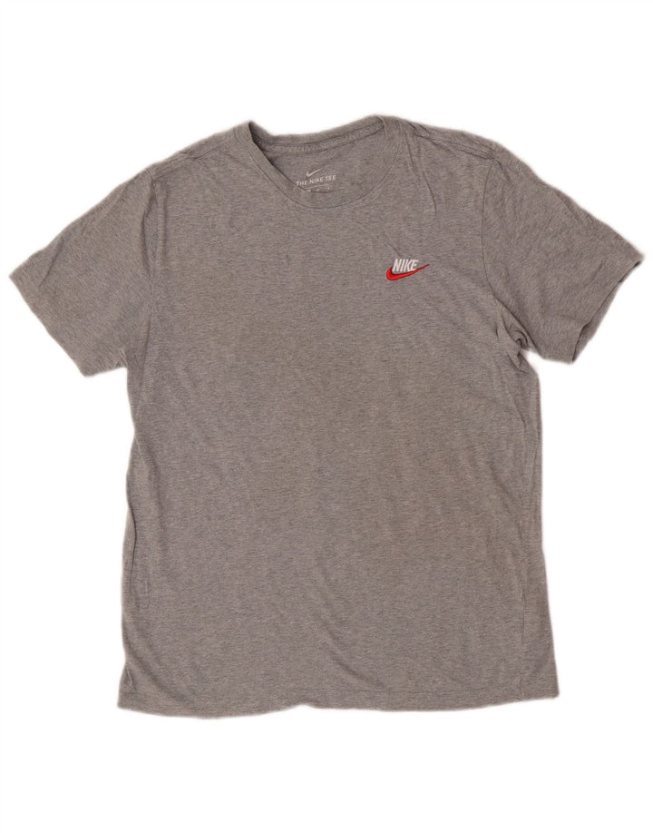 Camiseta Nike Hombre Top Gris Medio Algodón