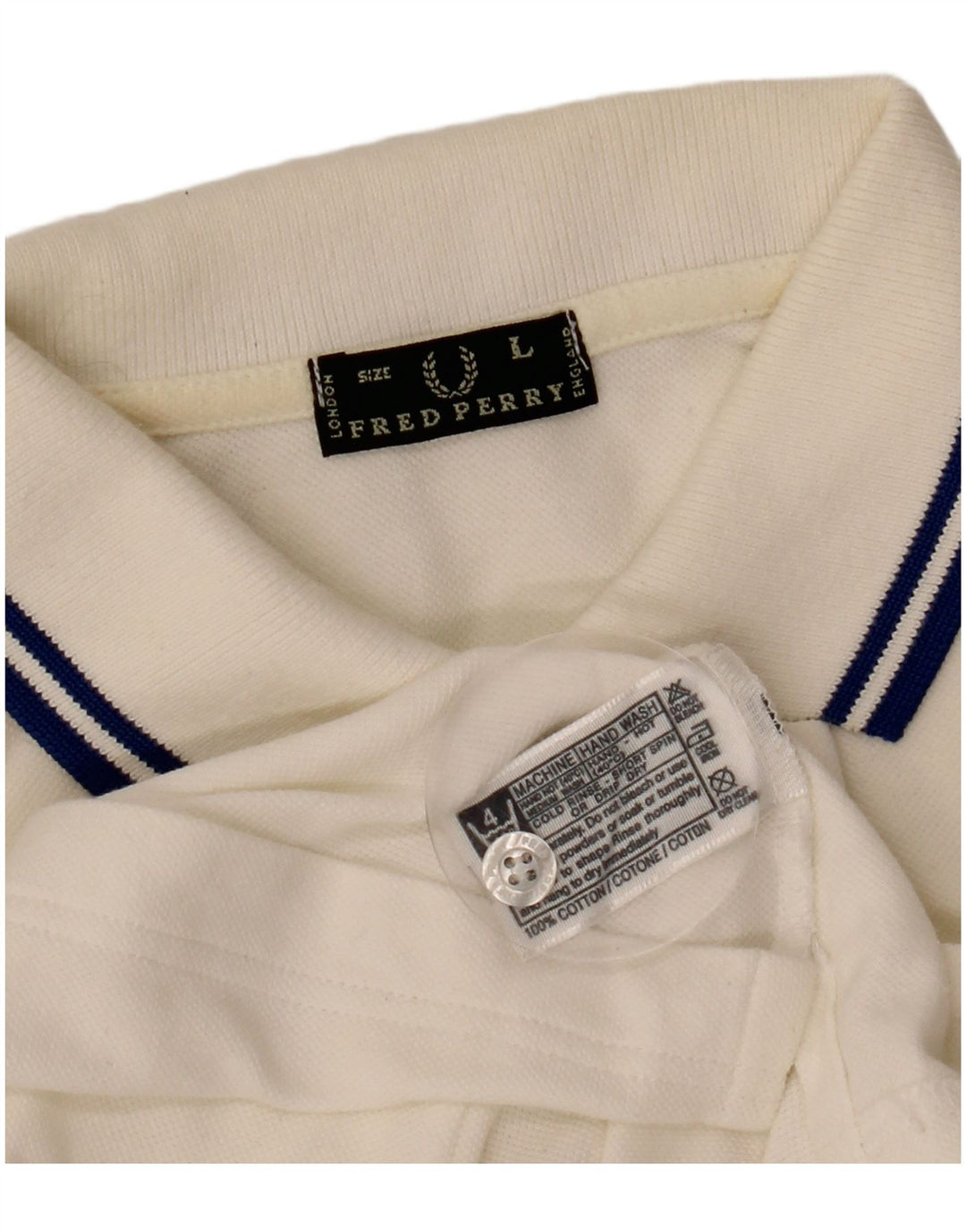 FRED PERRY Polo para niña 11-12 años Grande Algodón Blanco