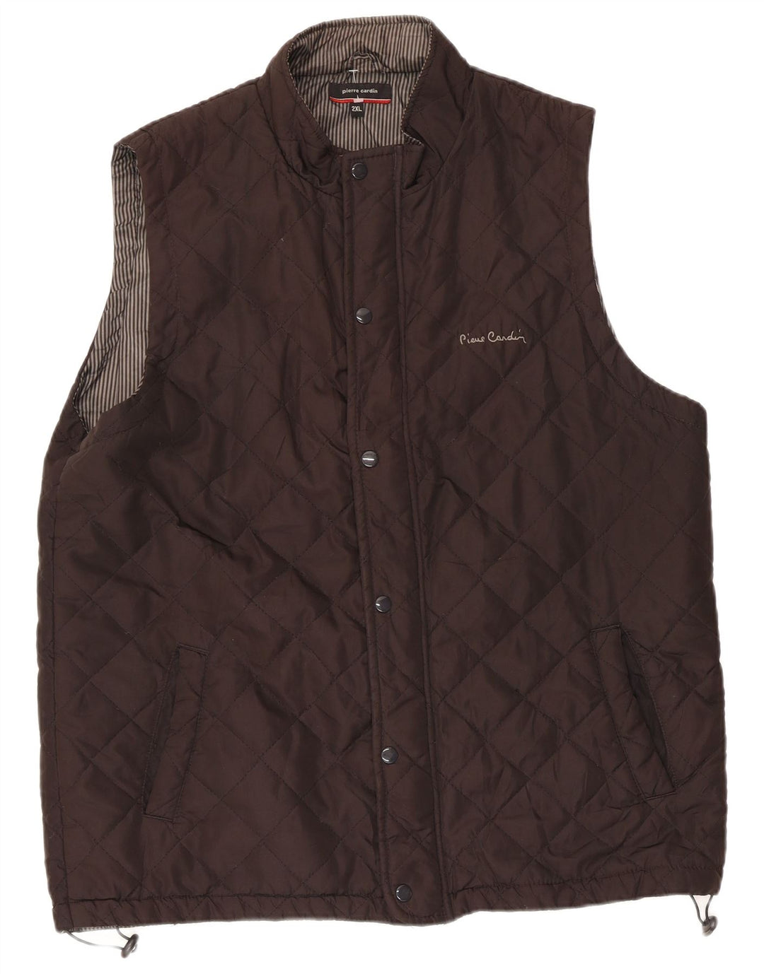 Pierre Cardin Chaleco acolchado para hombre UK 44 2XL Marrón Poliéster