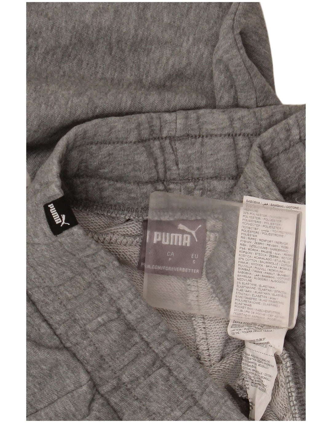 Puma Pantalones De Chándal Para Hombre Joggers Small Gris Algodón