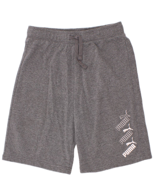 Puma Pantalones cortos deportivos gráficos para niños 14-15 años Grande Gris Algodón