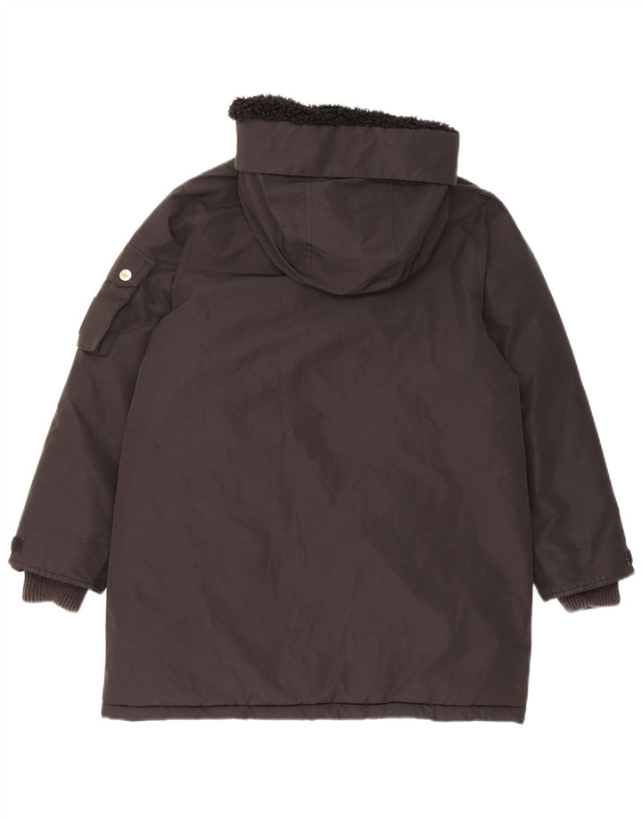 Diesel Chaqueta Parka Con Capucha Para Mujer UK 10 Small Poliéster Negro