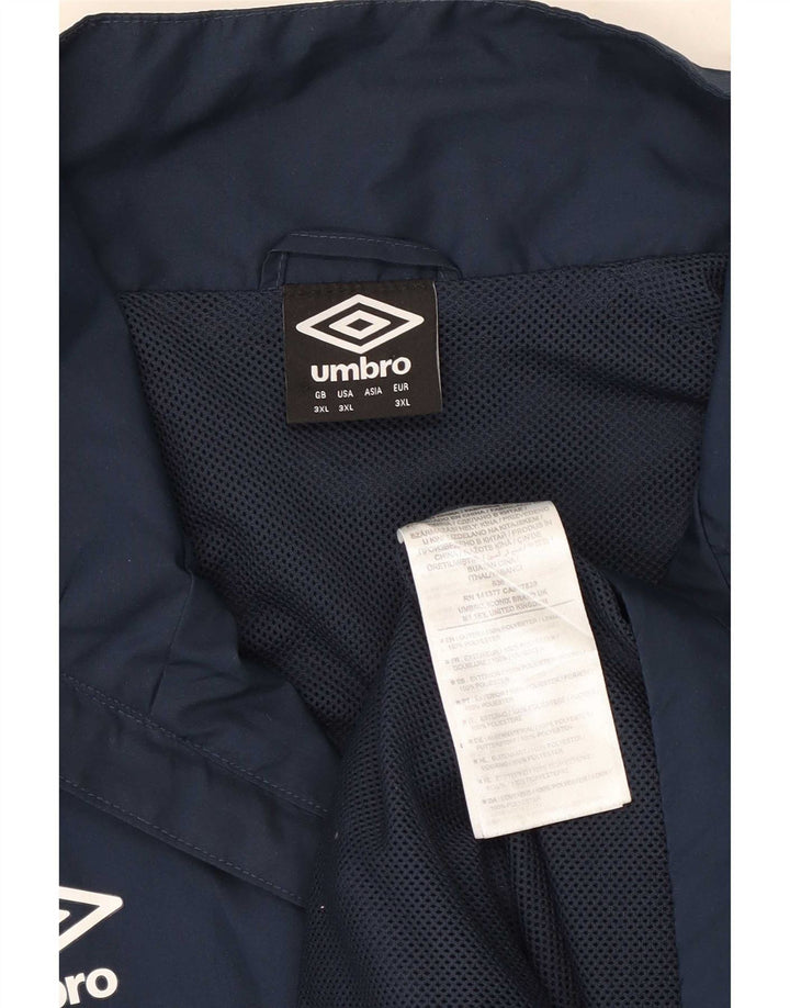 Umbro Chaqueta de chándal para hombre, talla 3XL, poliéster color block azul marino