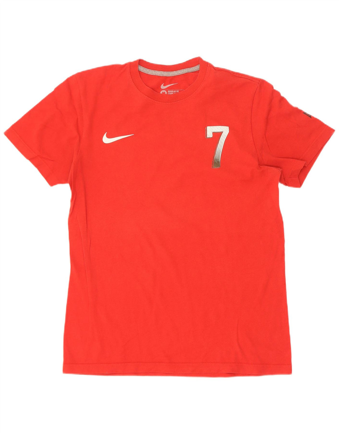 Nike Cristiano Ronaldo Camiseta gráfica de ajuste regular para hombre, talla mediana, roja