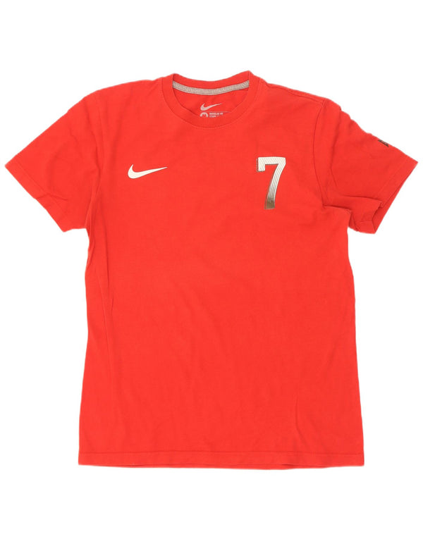 Nike Cristiano Ronaldo Camiseta gráfica de ajuste regular para hombre, talla mediana, roja