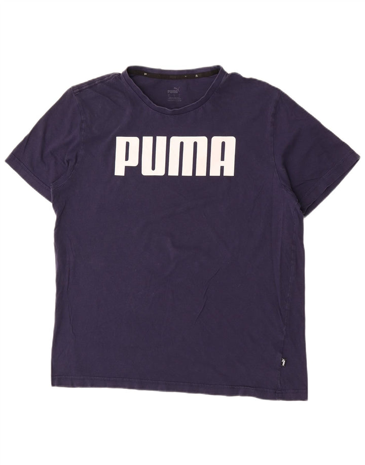 Puma - Camiseta gráfica para hombre, talla grande, azul marino