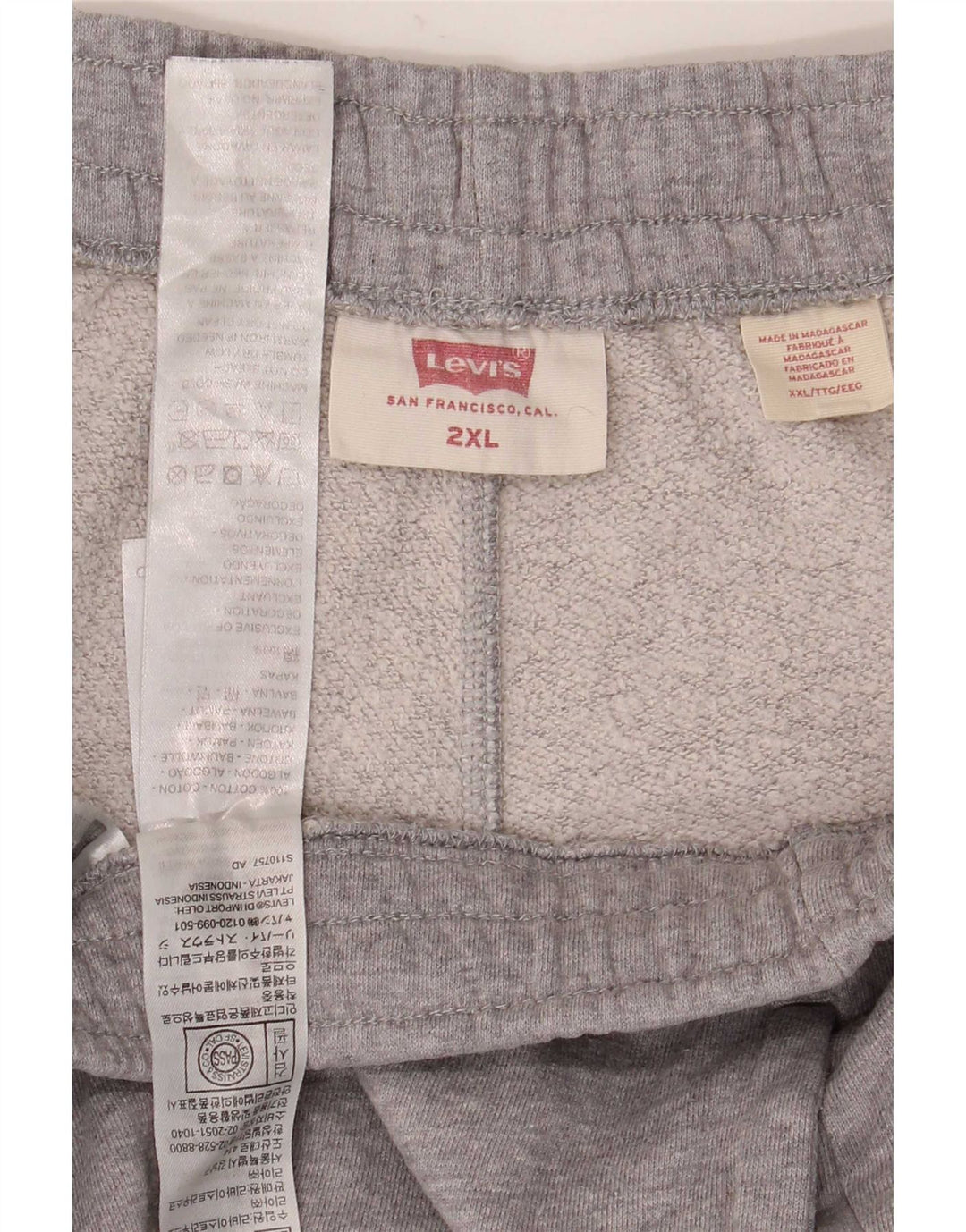 Levi's Pantalón de chándal para hombre Joggers 2XL Algodón gris