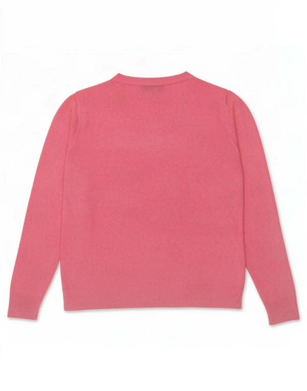 Marks & Spencer Suéter de cuello redondo para mujer UK 46 Grande Acrílico rosa