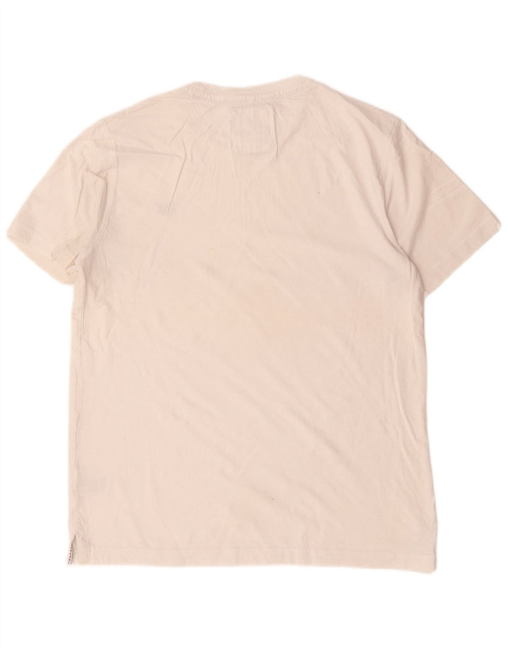 Crew Clothing Camiseta para hombre Top Medium White Cotton
