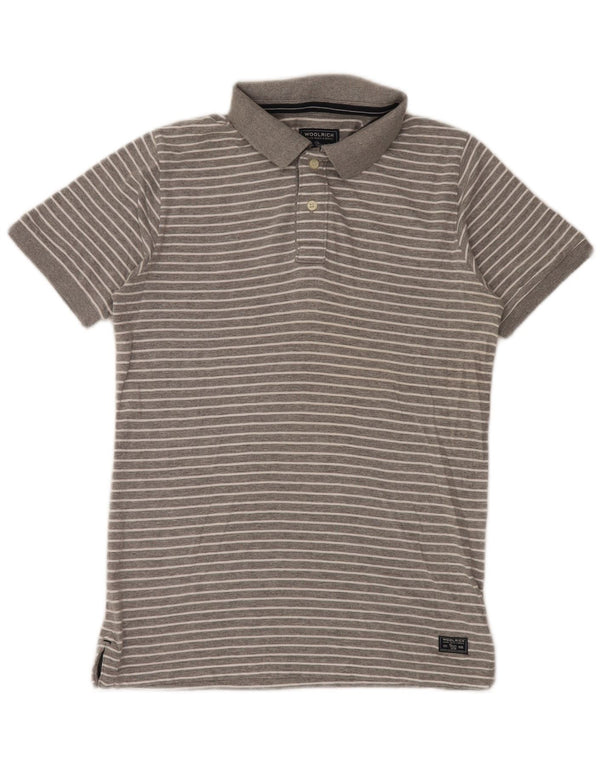Woolrich Polo De Hombre De Algodón A Rayas Gris Pequeño