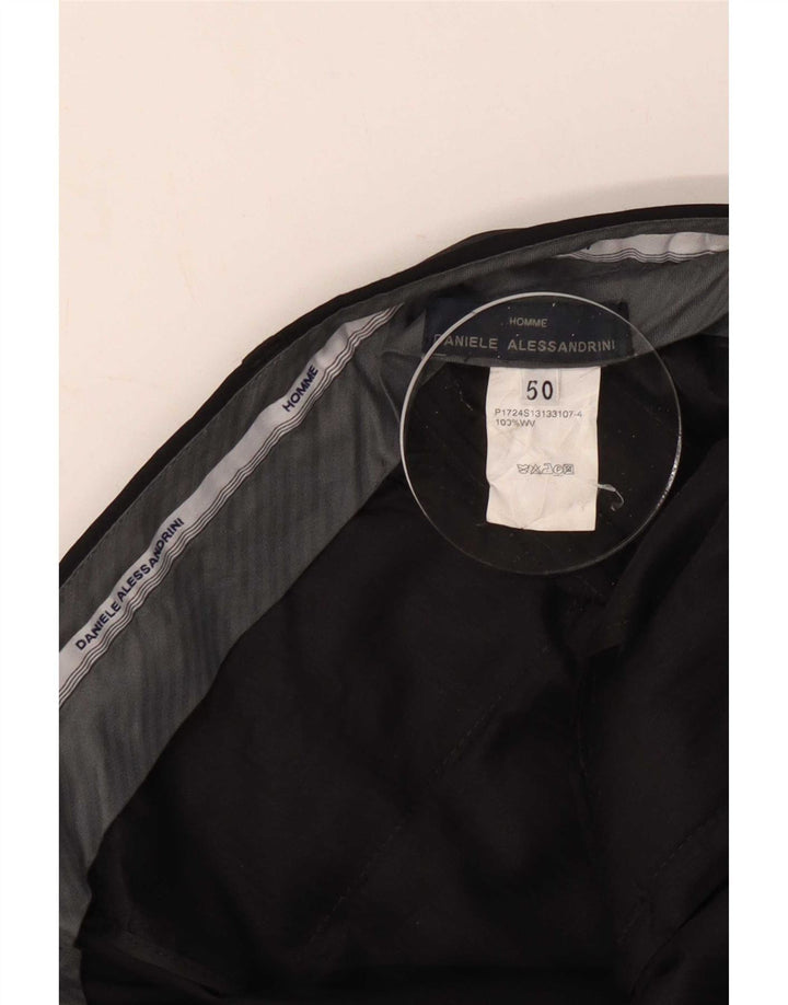 Daniele Alessandrini Traje de 2 botones para hombre IT 50 Large W34 L32 Negro