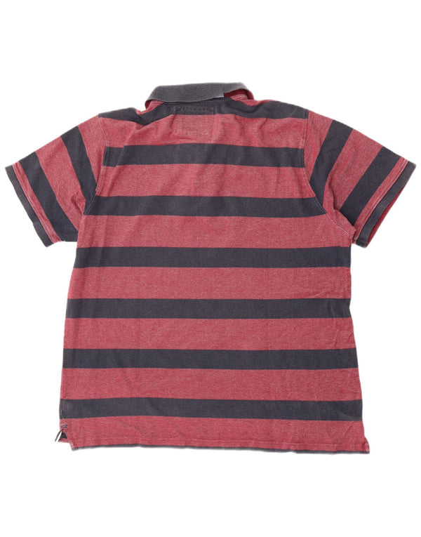 Crew Clothing Polo para hombre 2XL Algodón a rayas rojas