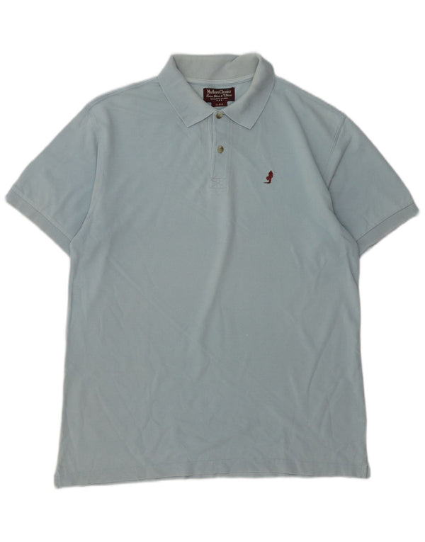 Marlboro Classics Polo Hombre Grande Azul Algodón