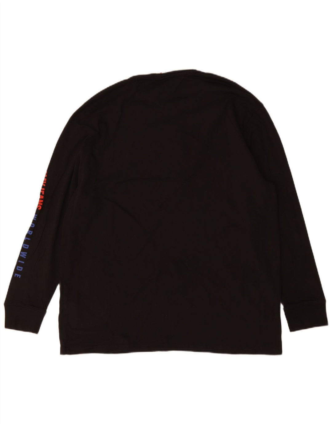 Tommy Hilfiger Top gráfico para hombre de manga larga de algodón negro mediano