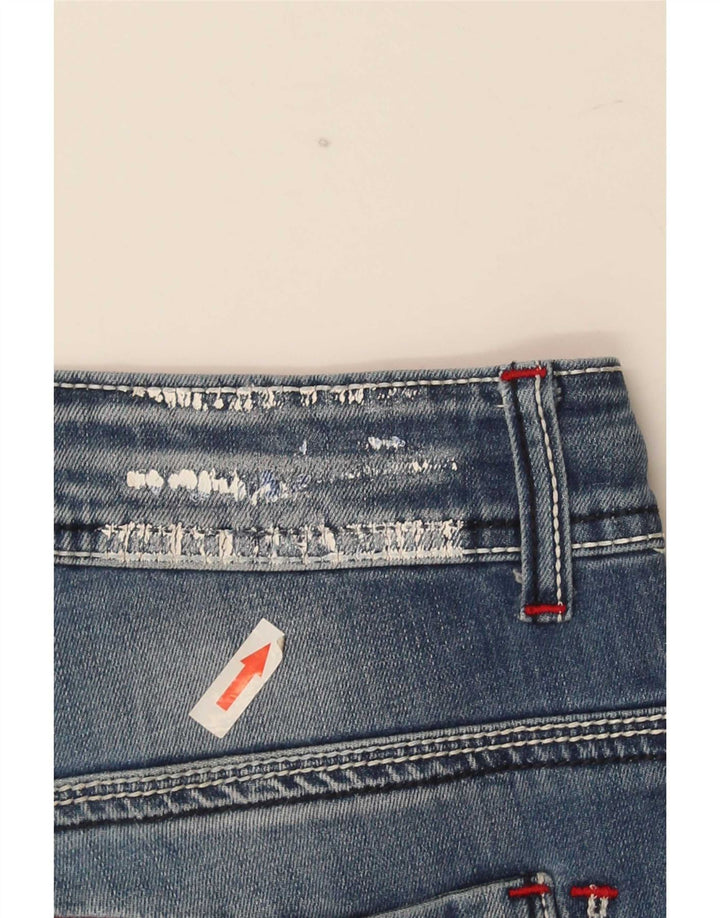 Vintage mujer pantalones cortos de mezclilla IT 44 Medio W32 Algodón Azul