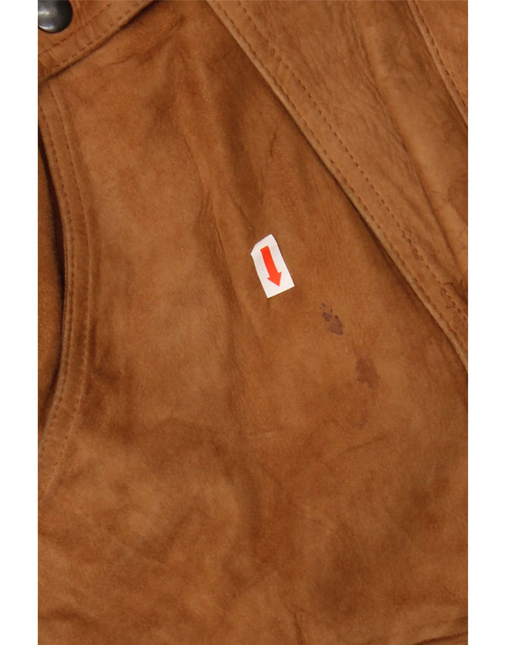 ESSEBI Chaqueta de cuero para hombre EU 48 Cuero beige medio