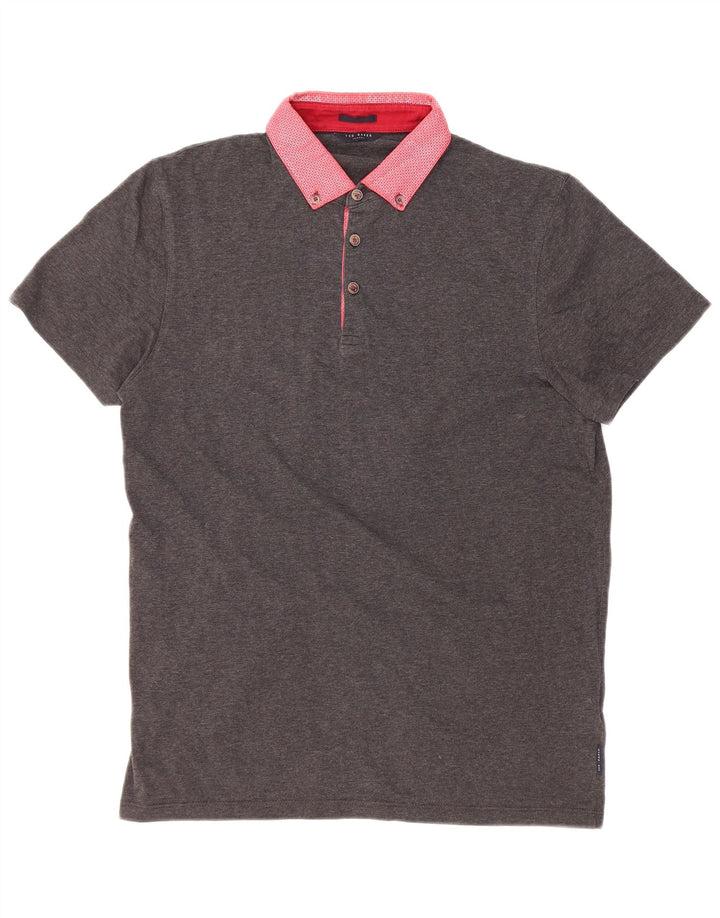 Ted Baker Mens Polo Shirt XS Grey Colourblock Cotton