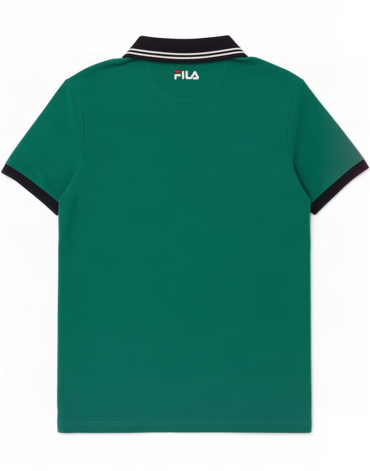 Polo Fila Hombre Pequeño Color Verde Bloque De Color