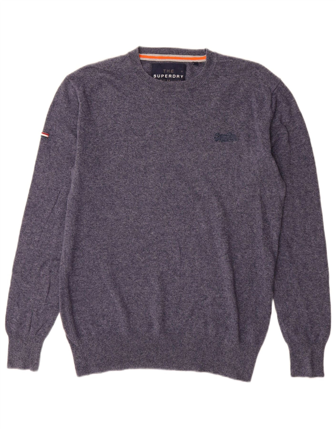Superdry Jersey De Cuello Redondo Para Hombre De Algodón Azul Marino Medio