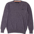 Superdry Jersey De Cuello Redondo Para Hombre De Algodón Azul Marino Medio
