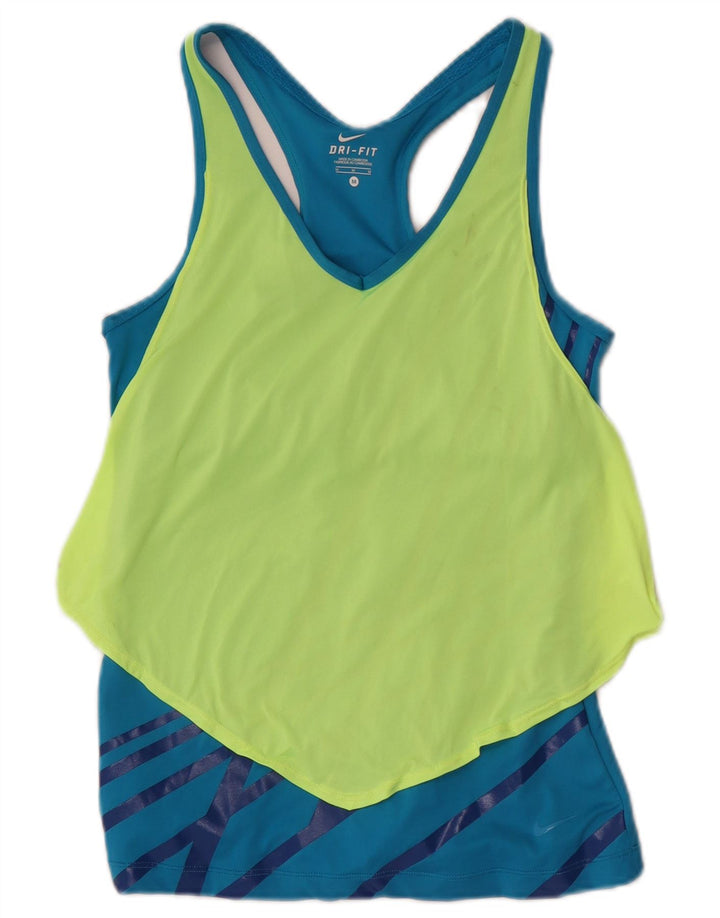 Nike - Camiseta sin mangas Dri Fit para mujer, talla 40, color azul medio
