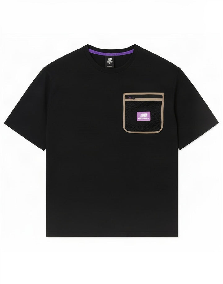 New Balance Hombre Camiseta Top Medium Negro