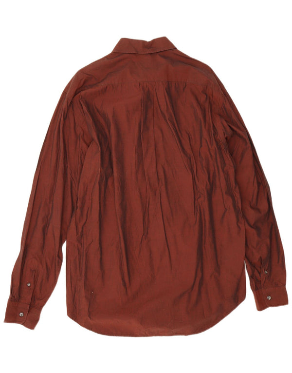 Calvin Klein Jeans Camisa Hombre XL Borgoña Algodón