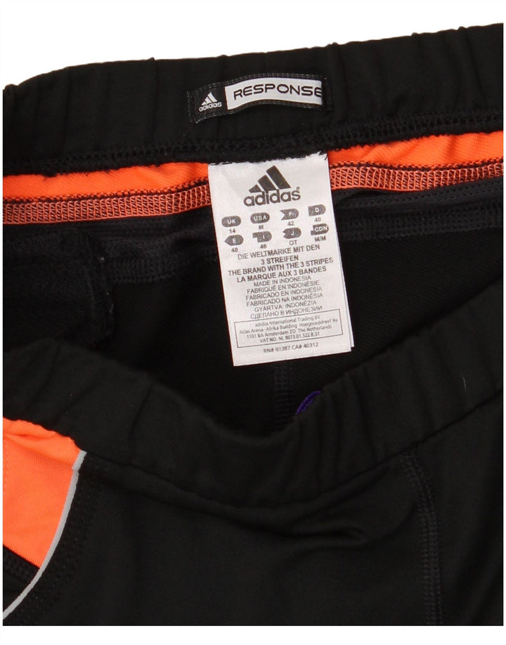 Adidas Leggings Capri para mujer UK 44 Mediano Negro Colorblock Poliéster
