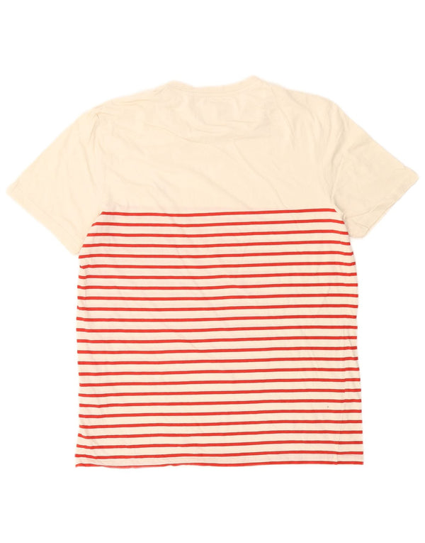 Lyle & Scott Camiseta para hombre Top grande de algodón a rayas blancas