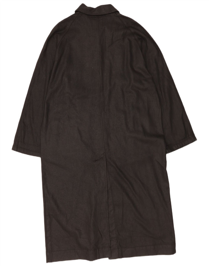 Zara Mujer Abrigo Extragrande UK 44 Mediano Algodón Negro