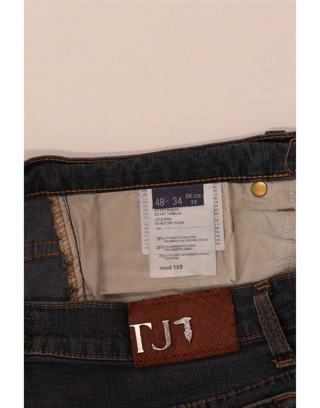 Vaqueros Trussardi Mujer Rectos W32 L31 Azul Algodón