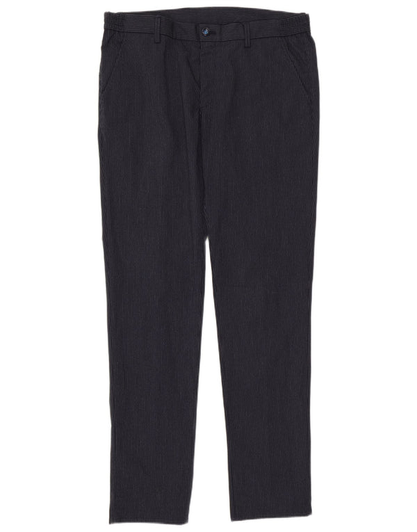 Massimo Dutti Pantalón Chino Hombre EU 44 Large W34 L33 Azul Marino Rayas