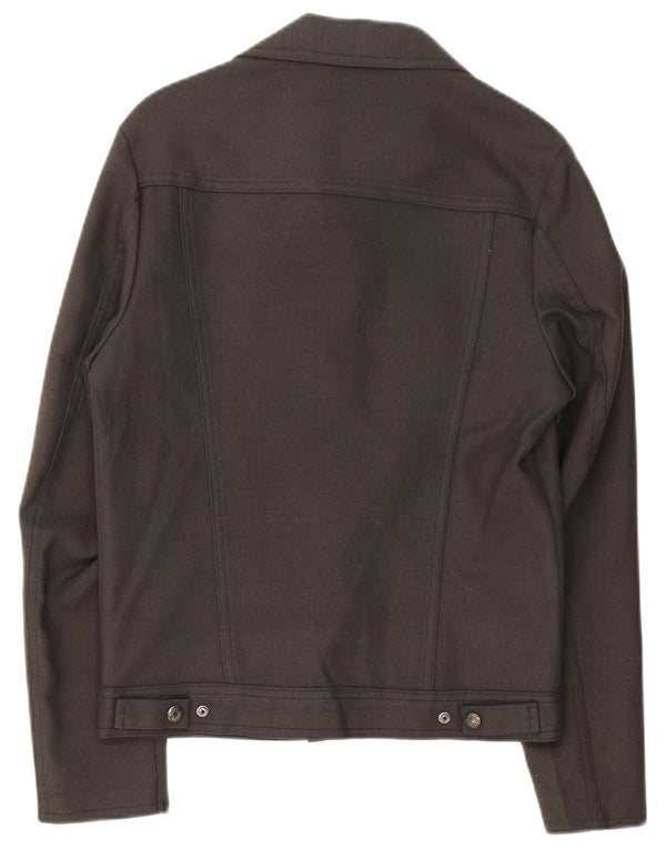 Vintage hombres bombardero chaqueta Reino Unido 34 XS gris