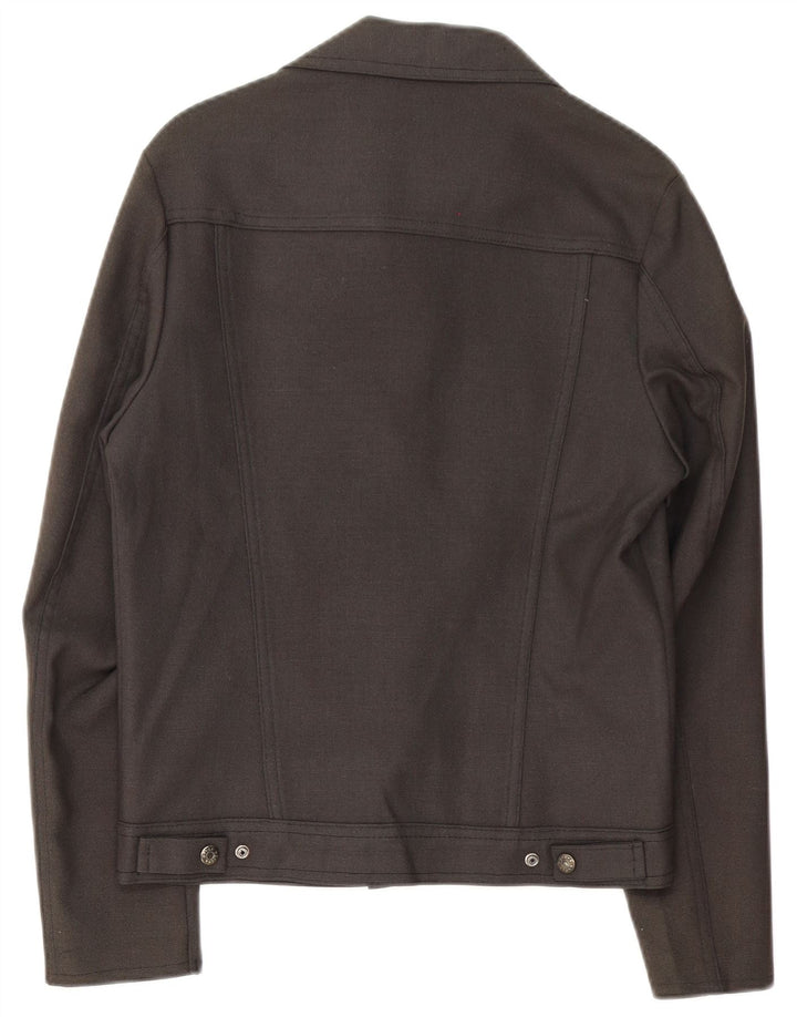 Vintage hombres bombardero chaqueta Reino Unido 34 XS gris
