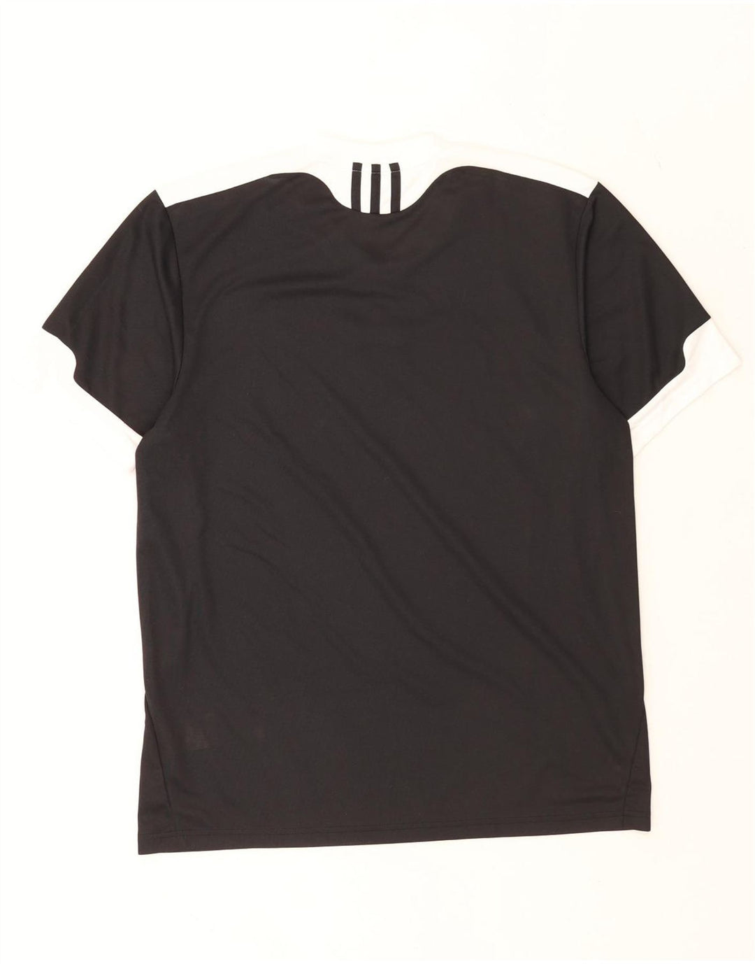 Adidas Hombre Climalite Camiseta Top Medio Negro Colorblock Poliéster
