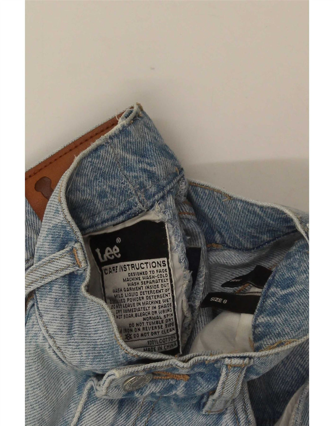 Lee Jeans rectos para mujer US 8 mediano W25 L30 algodón azul