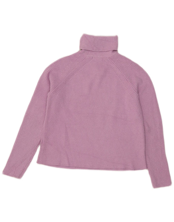 Marks & Spencer Suéter Corto con Cuello Redondo para Mujer UK 10 Small Púrpura