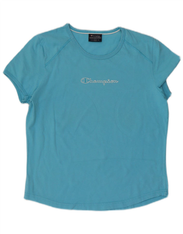 Champion Camiseta gráfica para mujer Top UK 44 Grande Azul