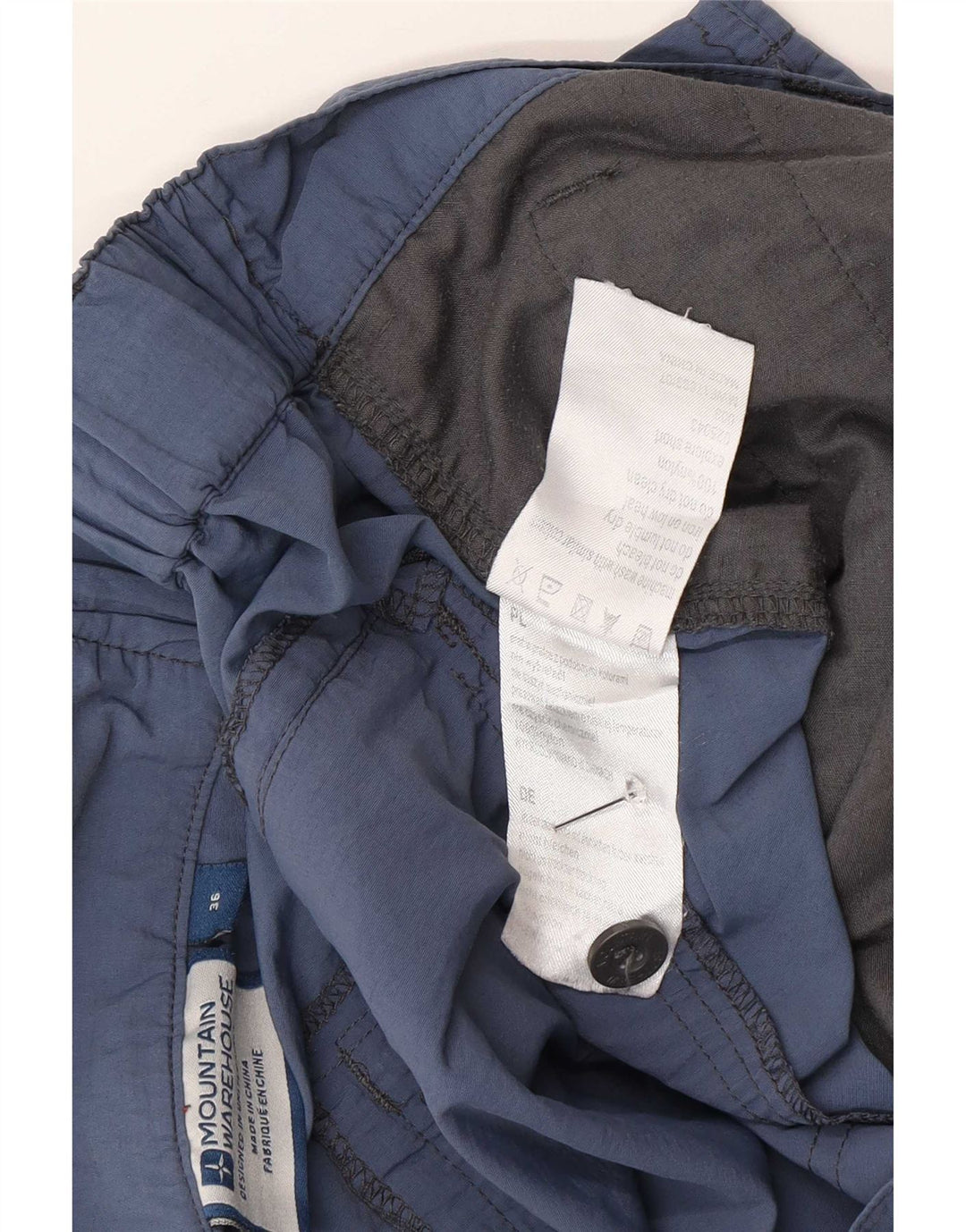 Pantalones cortos tipo cargo para hombre Mountain Warehouse W36 Large Nylon azul marino
