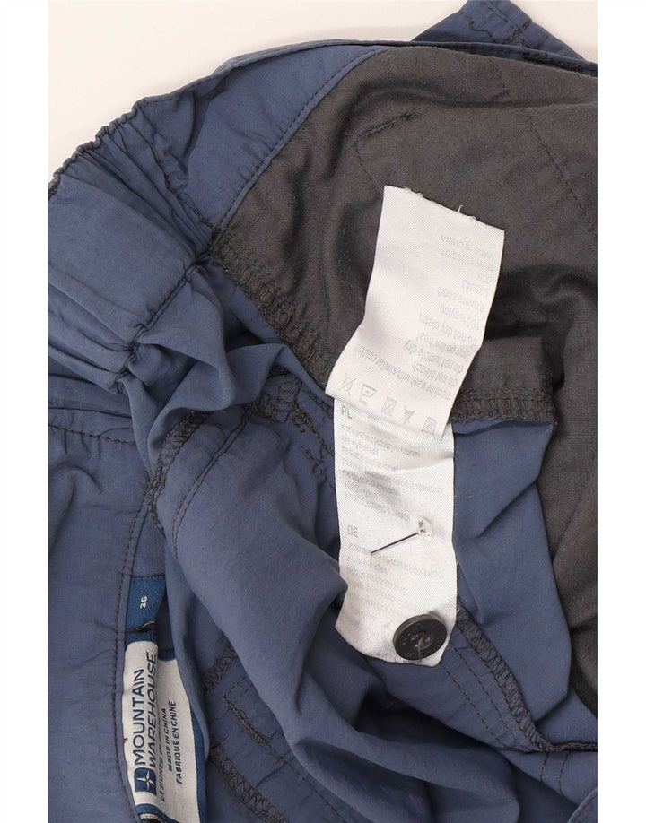 Pantalones cortos tipo cargo para hombre Mountain Warehouse W36 Large Nylon azul marino