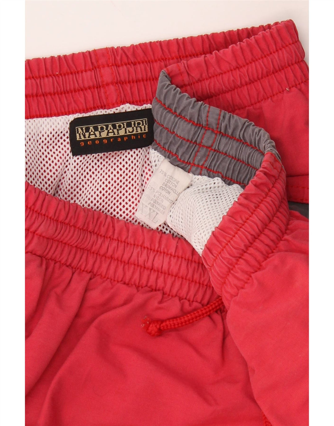 NAPAPIJRI Shorts deportivos gráficos para hombre 2XL Algodón color block rojo