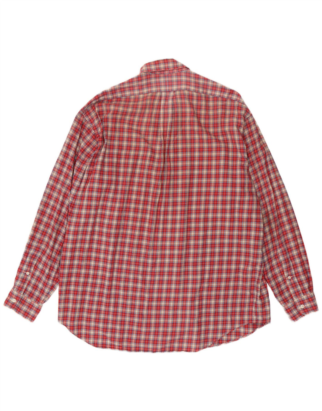 RALPH LAUREN Camisa de franela holgada Blake para hombre Algodón a cuadros rojos grandes