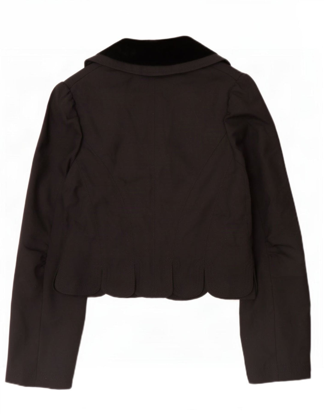 All Saints Chaqueta Blazer para Mujer UK 40 Mediana Lana Color Block Negra