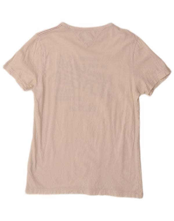 Tommy Hilfiger Camiseta gráfica para hombre Top Small White Cotton