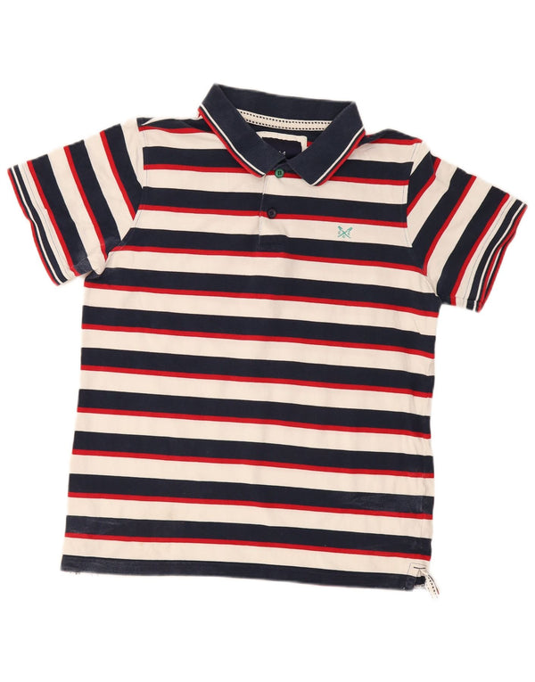 Crew Clothing Polo para hombre de algodón a rayas azul marino grande
