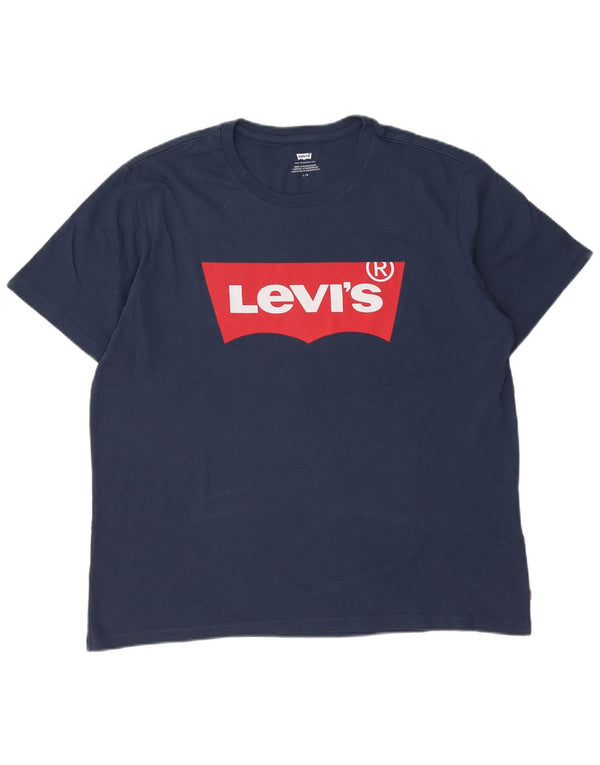 Levi's - Camiseta gráfica para hombre, talla grande, azul marino