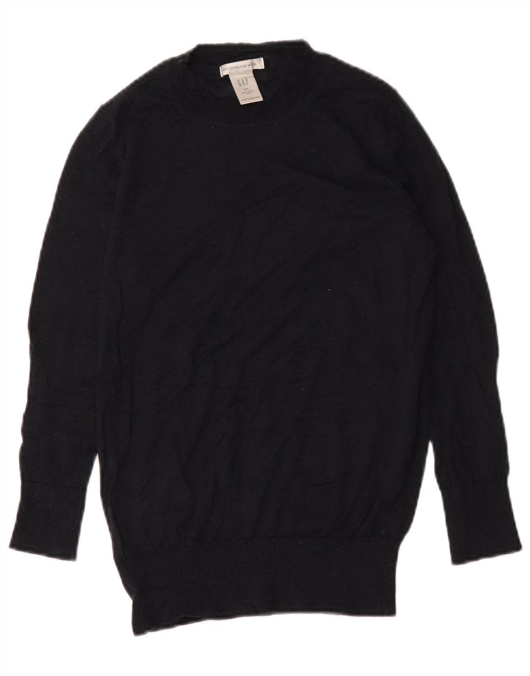 Gap Jersey de cuello redondo para mujer UK 10 Small Lana azul marino