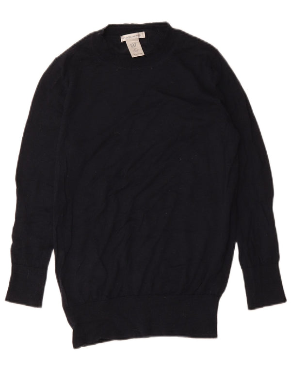 Gap Jersey de cuello redondo para mujer UK 10 Small Lana azul marino