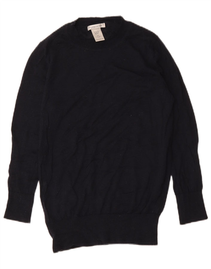 Gap Jersey de cuello redondo para mujer UK 10 Small Lana azul marino